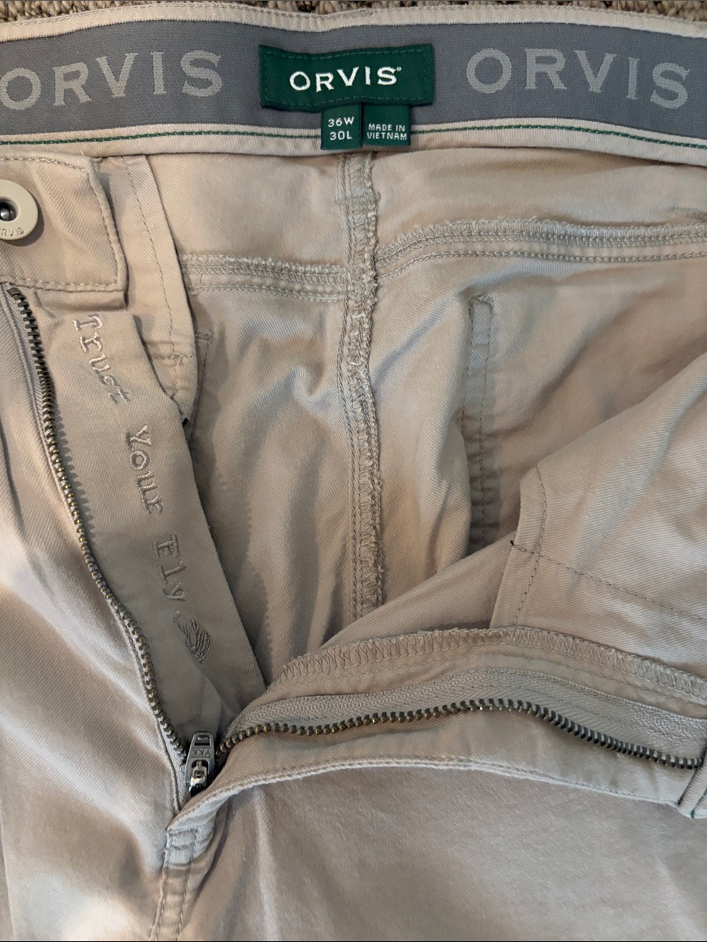 Orvis Men’s Light Khaki Cotton Chinos - Tan